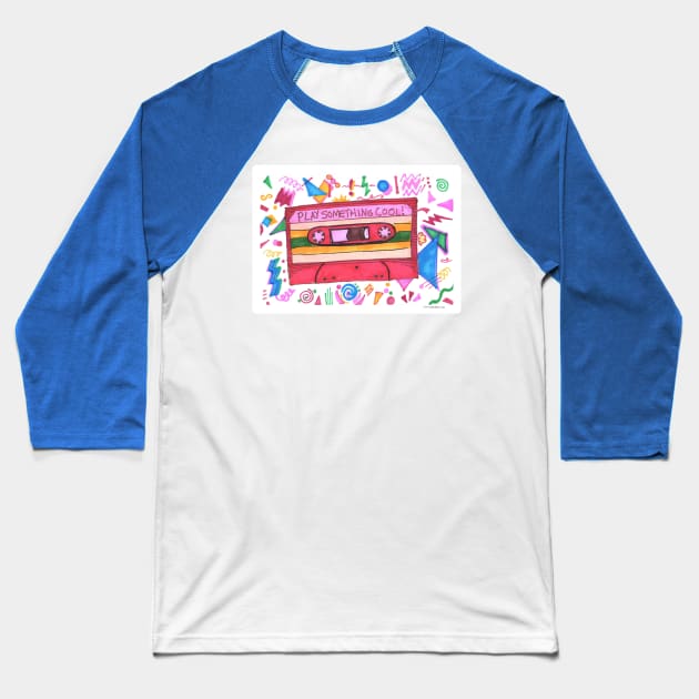 Retro Marker Art Mixtape Slogan Design Baseball T-Shirt by Tshirtfort